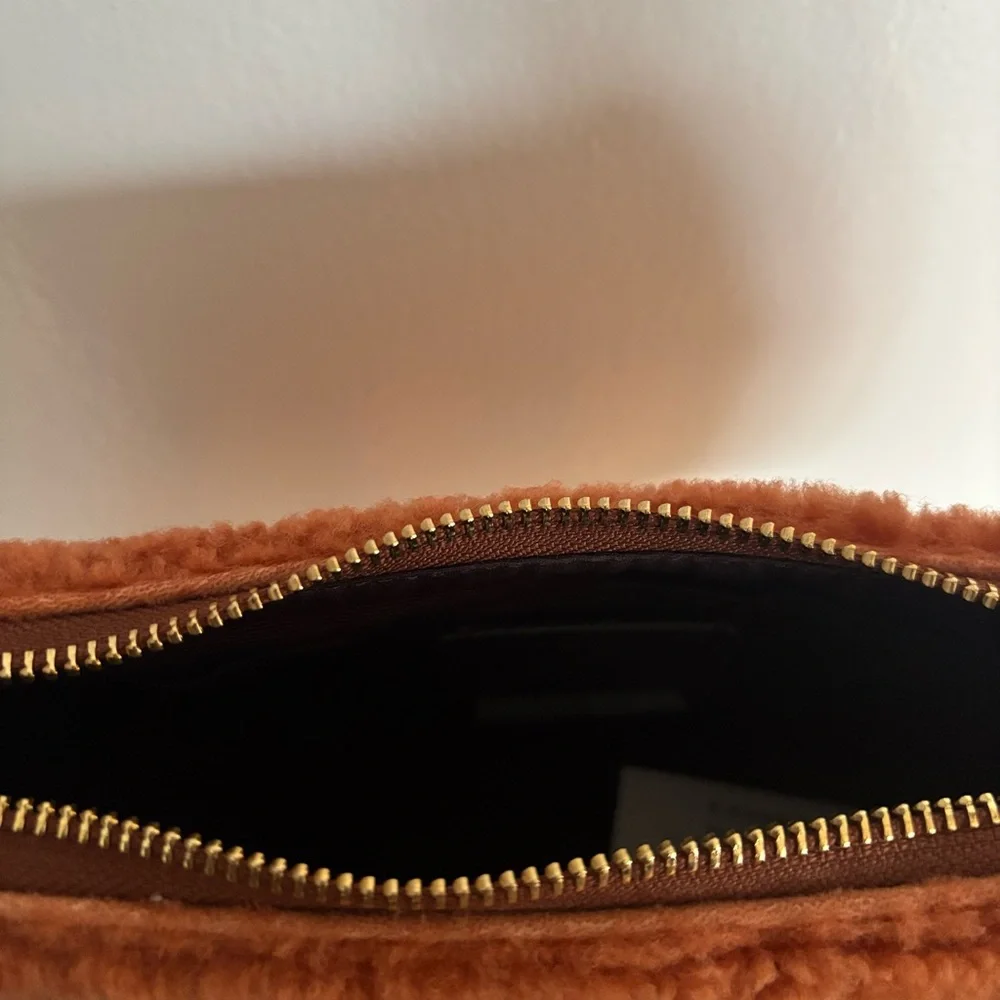 Coach Tan Shearling Shoulder Bag - Picture 6 of 7